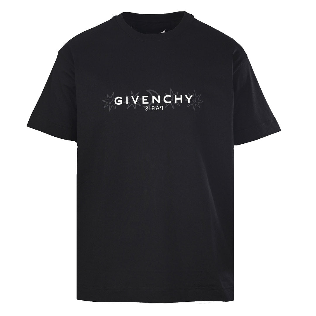 Givenchy Paris Star & Moon Celestial Oversized T-Shirt – Black