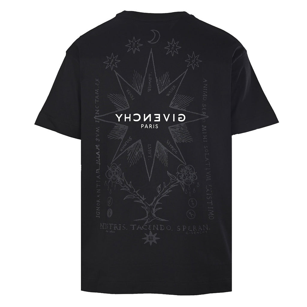 Givenchy Paris Star & Moon Celestial Oversized T-Shirt – Black