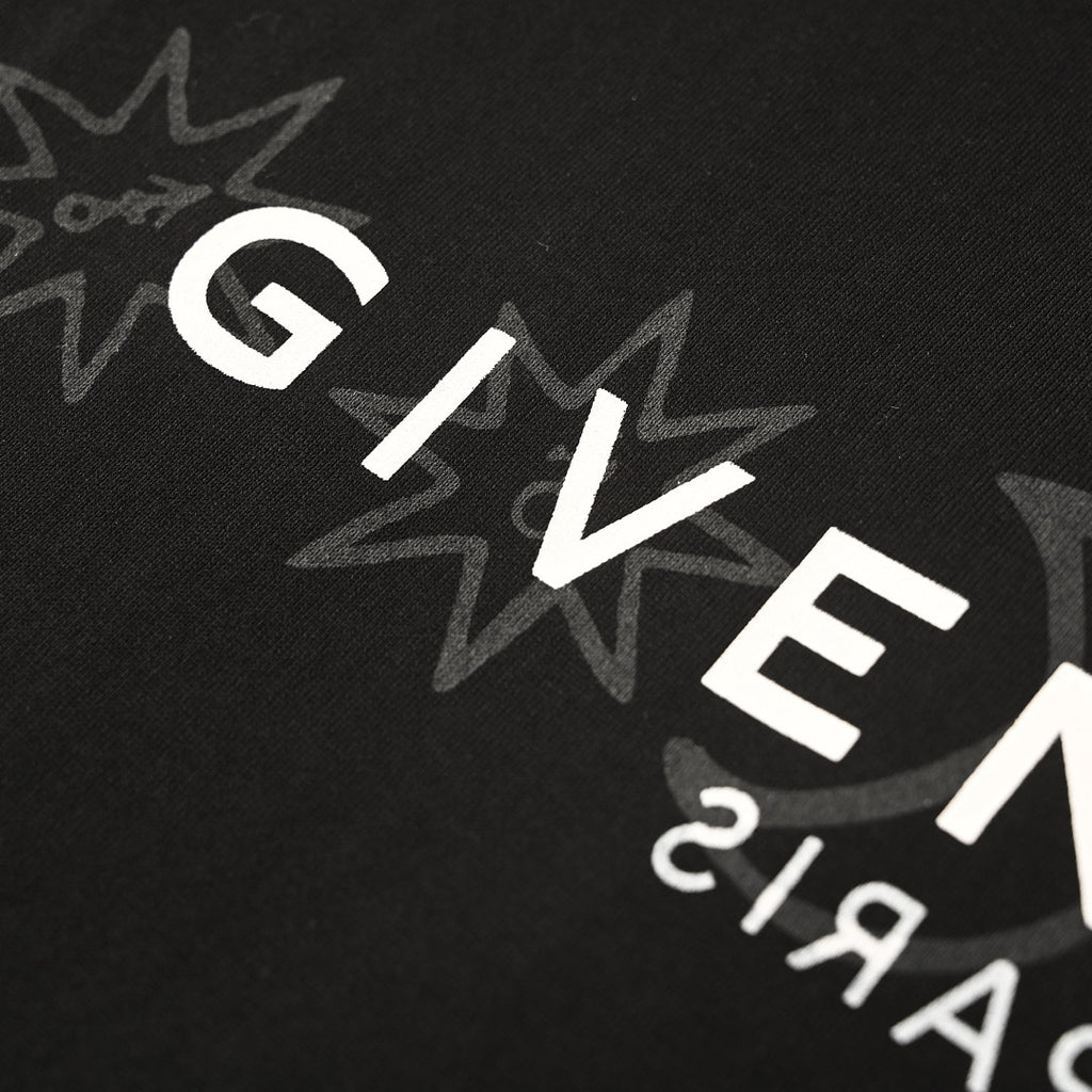 Givenchy Paris Star & Moon Celestial Oversized T-Shirt – Black