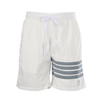 Thom Browne 4-Bar Ripstop Nylon Sport Shorts – White
