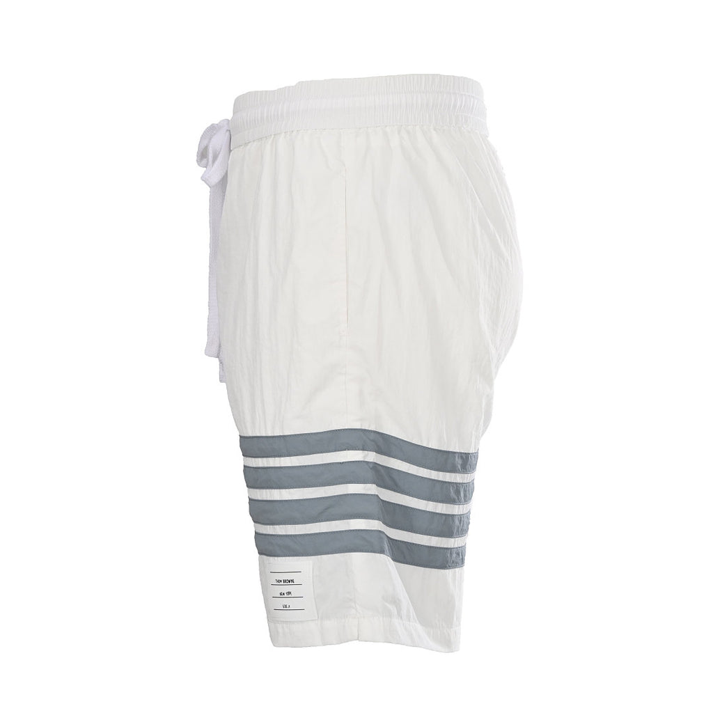 Thom Browne 4-Bar Ripstop Nylon Sport Shorts – White