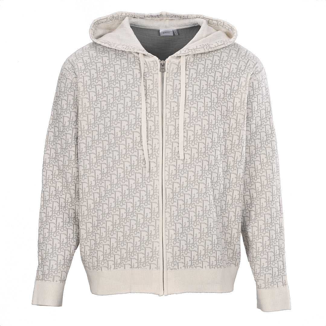 Dior Oblique All-Over Jacquard Zip-Up Hoodie