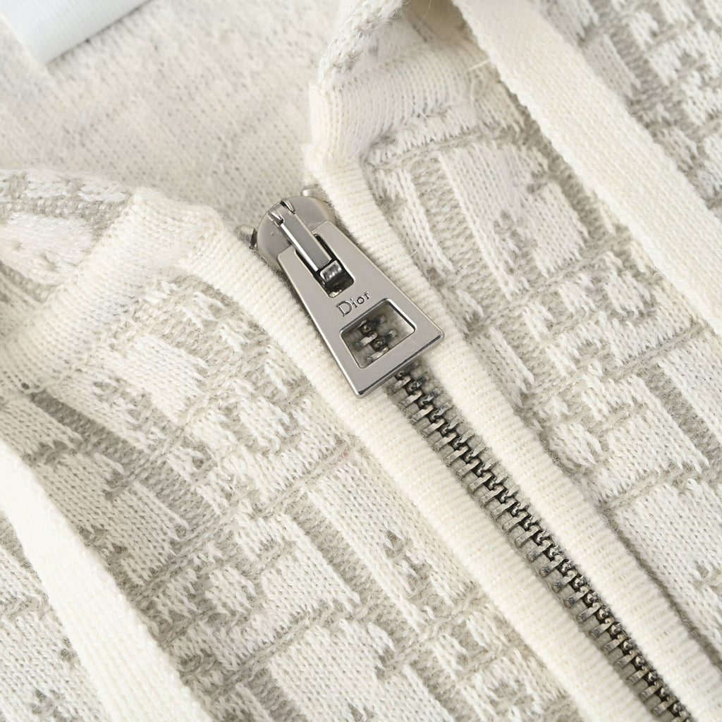 Dior Oblique All-Over Jacquard Zip-Up Hoodie