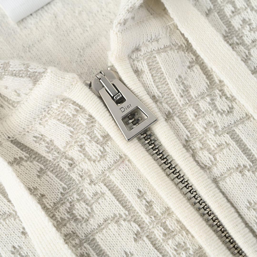 Dior Oblique All-Over Jacquard Zip-Up Hoodie