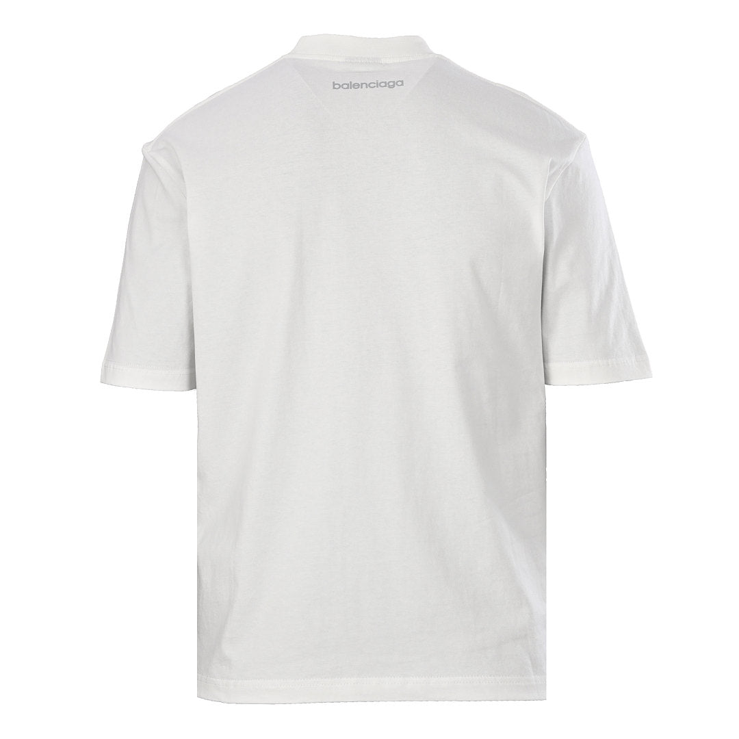 Balenciaga Reflective Sporty B Logo T-Shirt – White