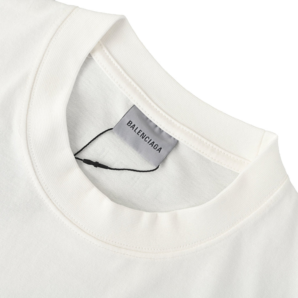 Balenciaga Reflective Sporty B Logo T-Shirt – White