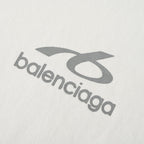 Balenciaga Reflective Sporty B Logo T-Shirt – White