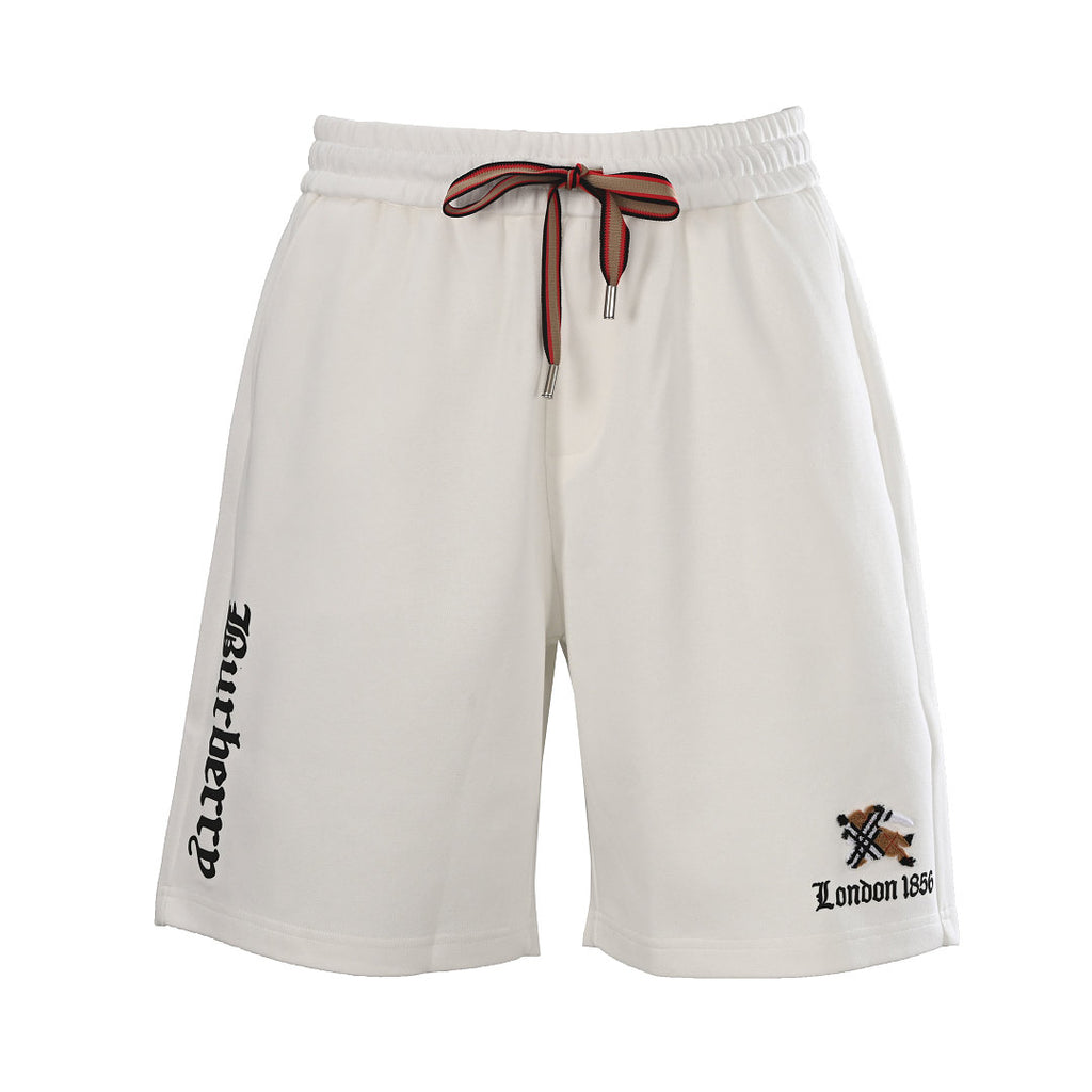 Burberry Check and Equestrian Knight Motif Terry-Stitch Shorts