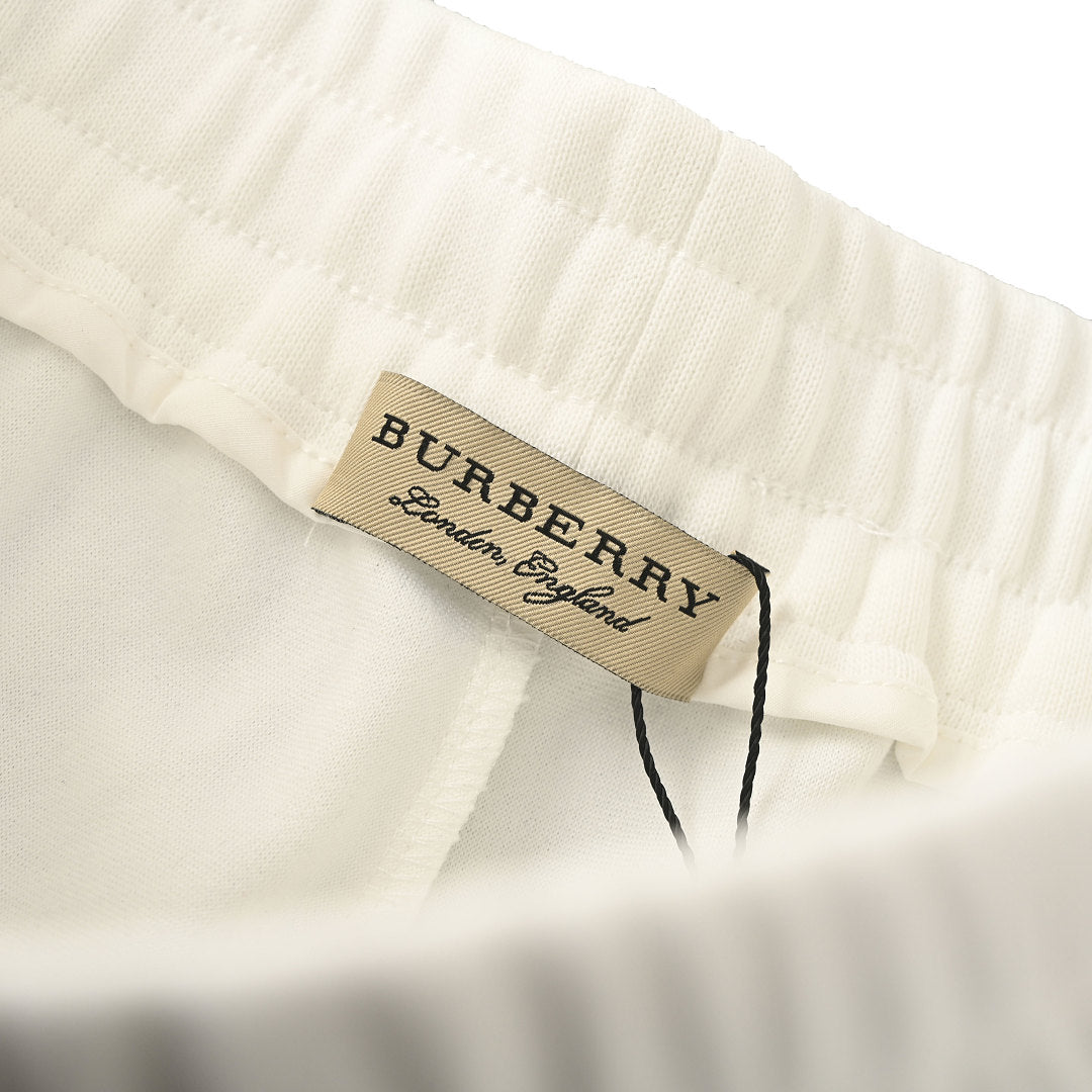 Burberry Check and Equestrian Knight Motif Terry-Stitch Shorts