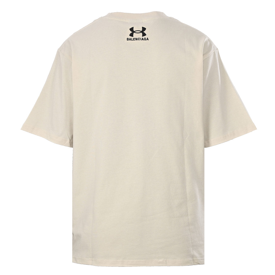 Balenciaga x Under Armour Collab Logo T-Shirt – Beige