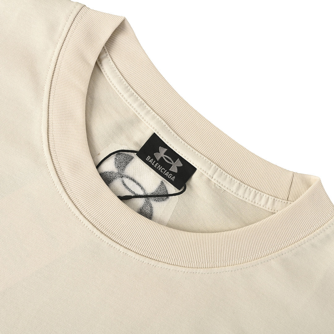 Balenciaga x Under Armour Collab Logo T-Shirt – Beige