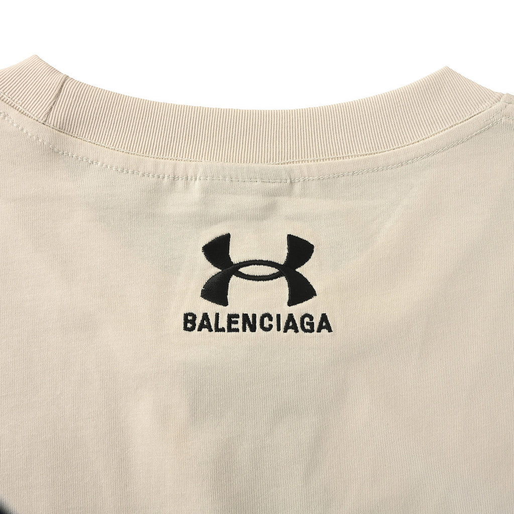 Balenciaga x Under Armour Collab Logo T-Shirt – Beige