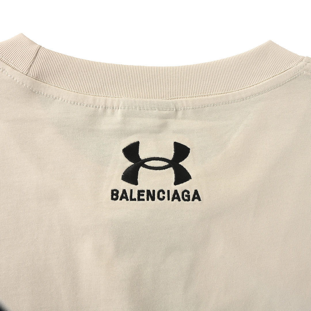 Balenciaga x Under Armour Collab Logo T-Shirt – Beige