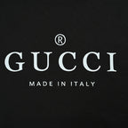Gucci Black Heavyweight Cotton Serif Logo Print Crewneck Sweatshirt