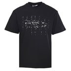 Givenchy Paris Double Logo Glitch Oversized T-Shirt – Black