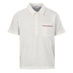 Thom Browne RWB Pocket Trim Polo Shirt – White