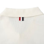 Thom Browne RWB Pocket Trim Polo Shirt – White