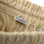 Burberry Shorts with Check and Equestrian Knight Patch on Back Pocket