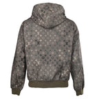 Louis Vuitton All-Over Monogram Crystal-Embellished Hooded Jacket — Khaki