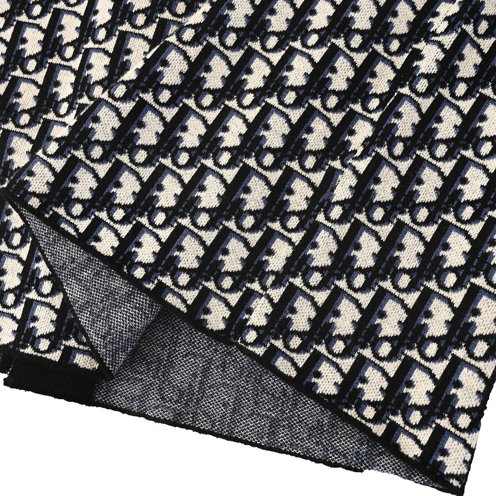 Dior Oblique All-Over Jacquard Long-Sleeve Shirt Black & White