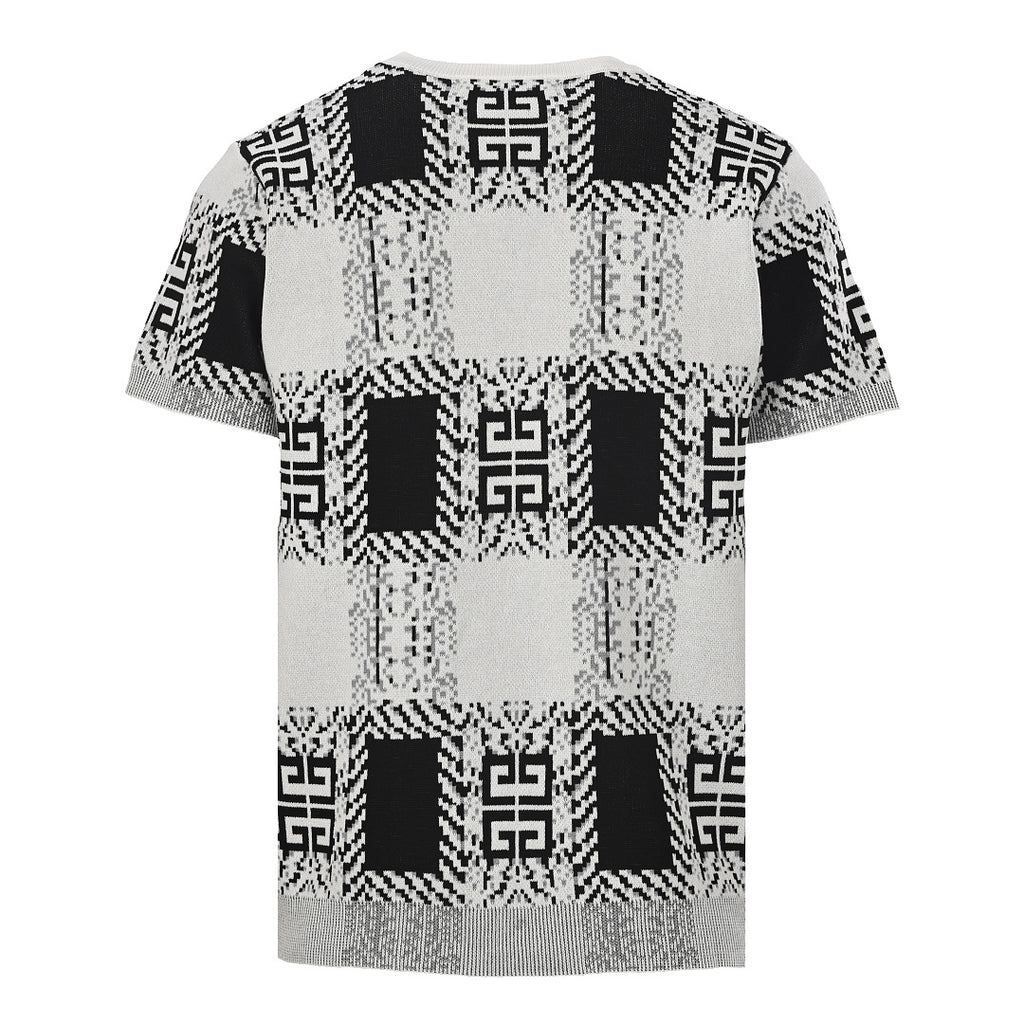 Givenchy 4G Monogram Jacquard Knit T-Shirt – Black & White