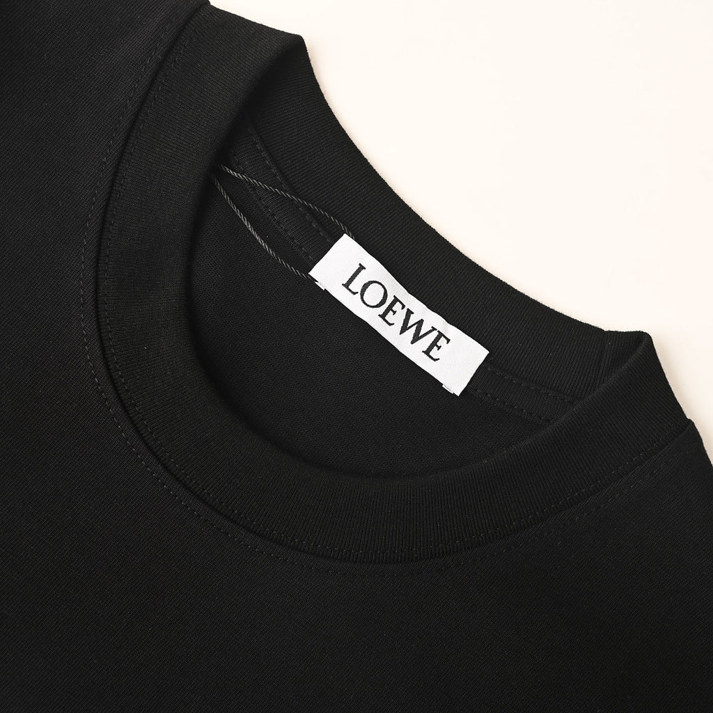 Loewe Oversized Graphic Print T-Shirt — Black