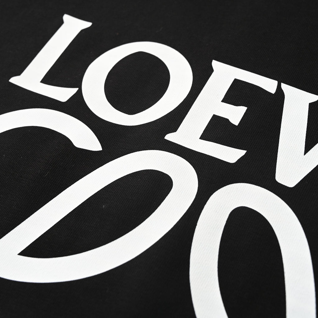 Loewe Oversized Graphic Print T-Shirt — Black