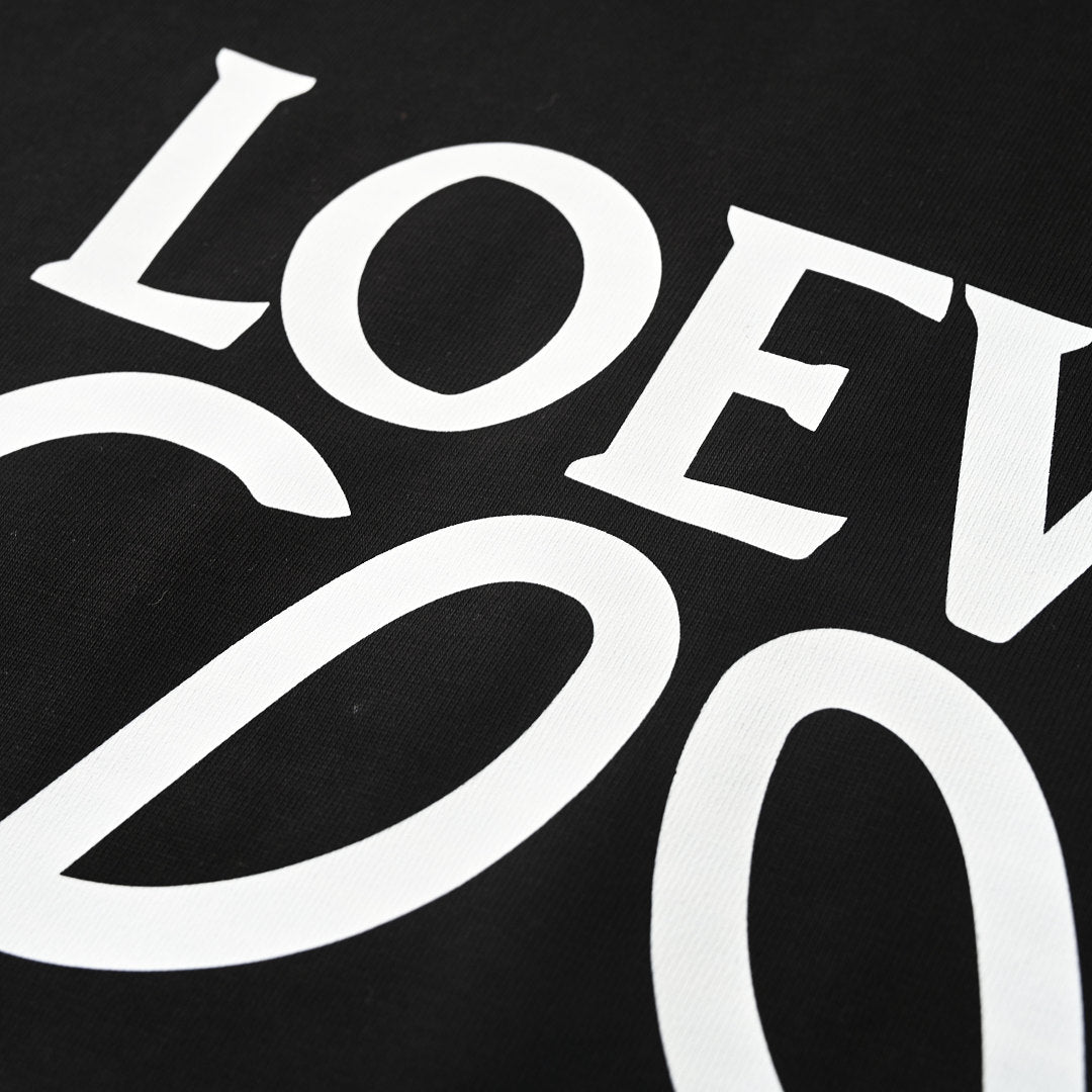 Loewe Oversized Graphic Print T-Shirt — Black