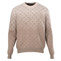 Louis Vuitton Monogram Gradient Jacquard Crewneck Sweater — Camel
