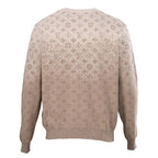 Louis Vuitton Monogram Gradient Jacquard Crewneck Sweater — Camel