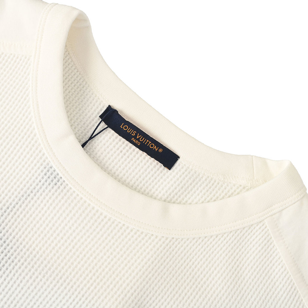 Louis Vuitton Waffle-Knit Long Sleeve Top — Ivory