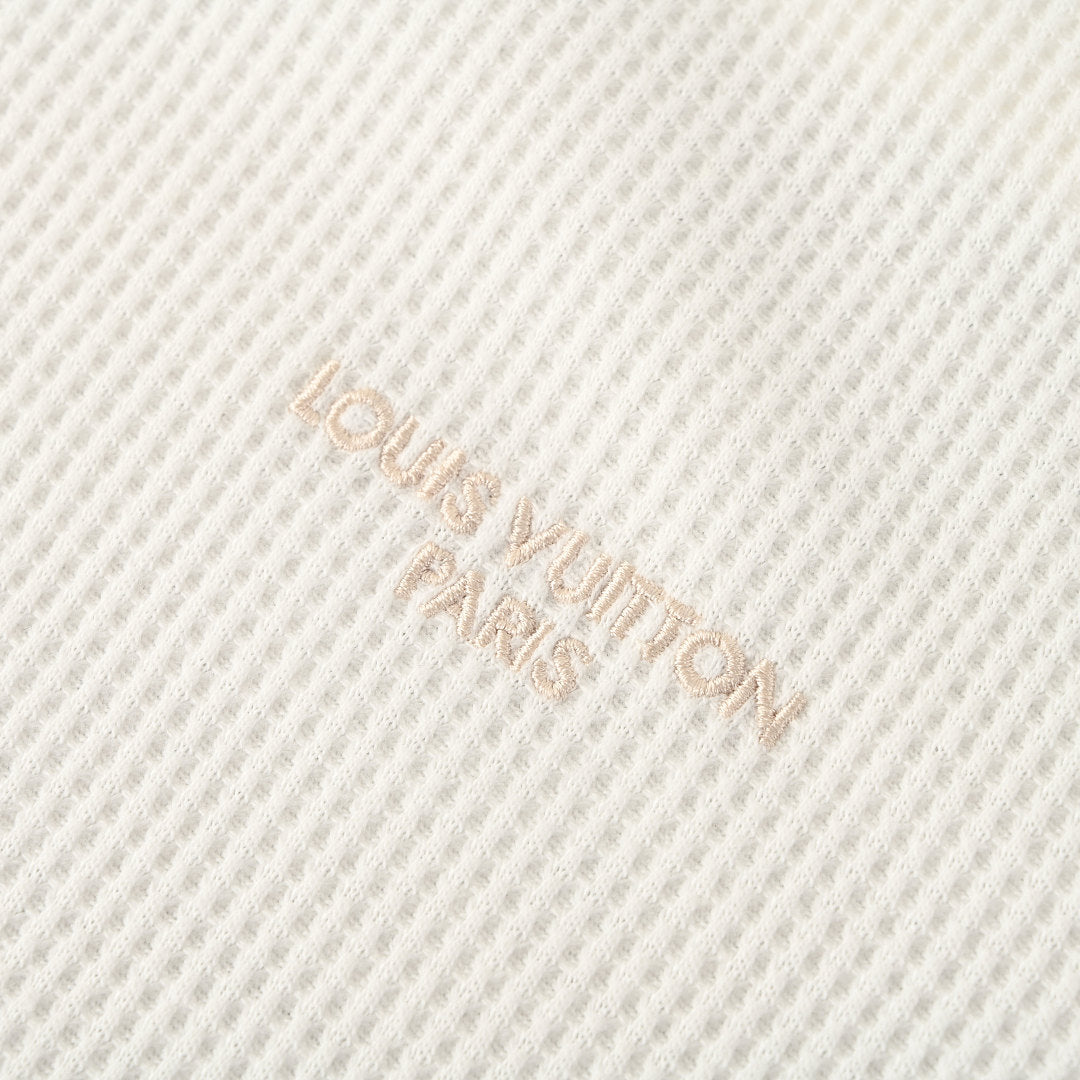 Louis Vuitton Waffle-Knit Long Sleeve Top — Ivory