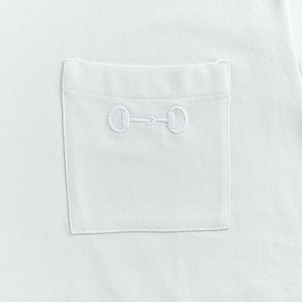 Gucci 2026 Horsebit Pocket T-Shirt — Ice Blue | Made in Italy