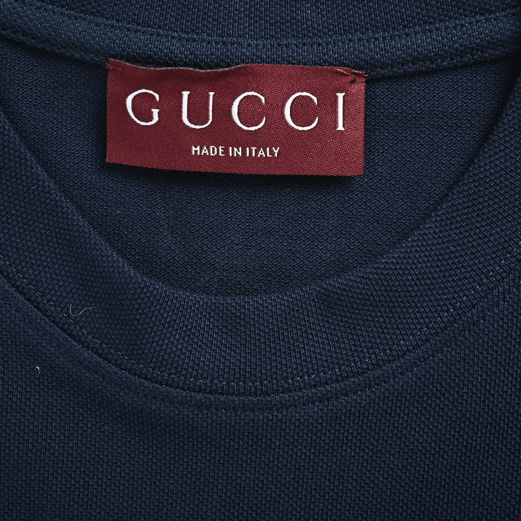 Gucci 2026 Horsebit Pocket T-Shirt — Navy | Made in Italy