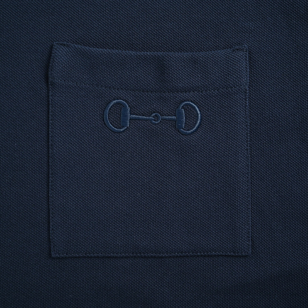Gucci 2026 Horsebit Pocket T-Shirt — Navy | Made in Italy