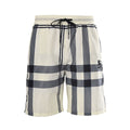 Burberry Checkered Equestrian Logo Beach Shorts