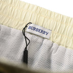 Burberry Checkered Equestrian Logo Beach Shorts