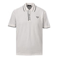 PRADA Triangle Logo Embroidered Polo Shirt