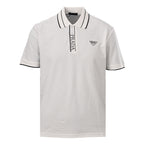 PRADA Triangle Logo Embroidered Polo Shirt