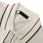 PRADA Triangle Logo Embroidered Polo Shirt