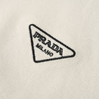 PRADA Triangle Logo Embroidered Polo Shirt