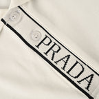 PRADA Triangle Logo Embroidered Polo Shirt