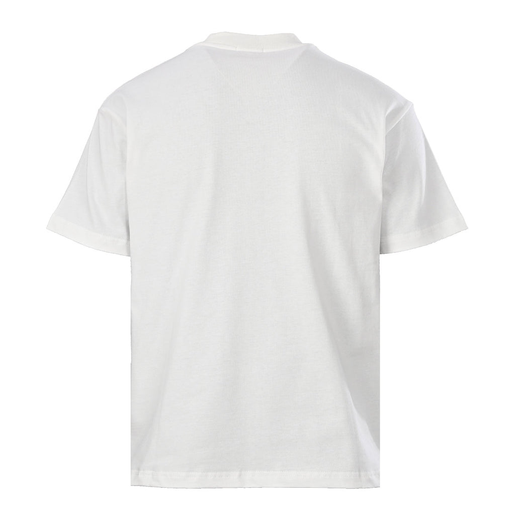 Fendi Roma FF Monogram Color-Block Print T-Shirt — White / Pink & Yellow