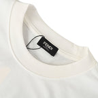 Fendi Roma FF Monogram Color-Block Print T-Shirt — White / Pink & Yellow