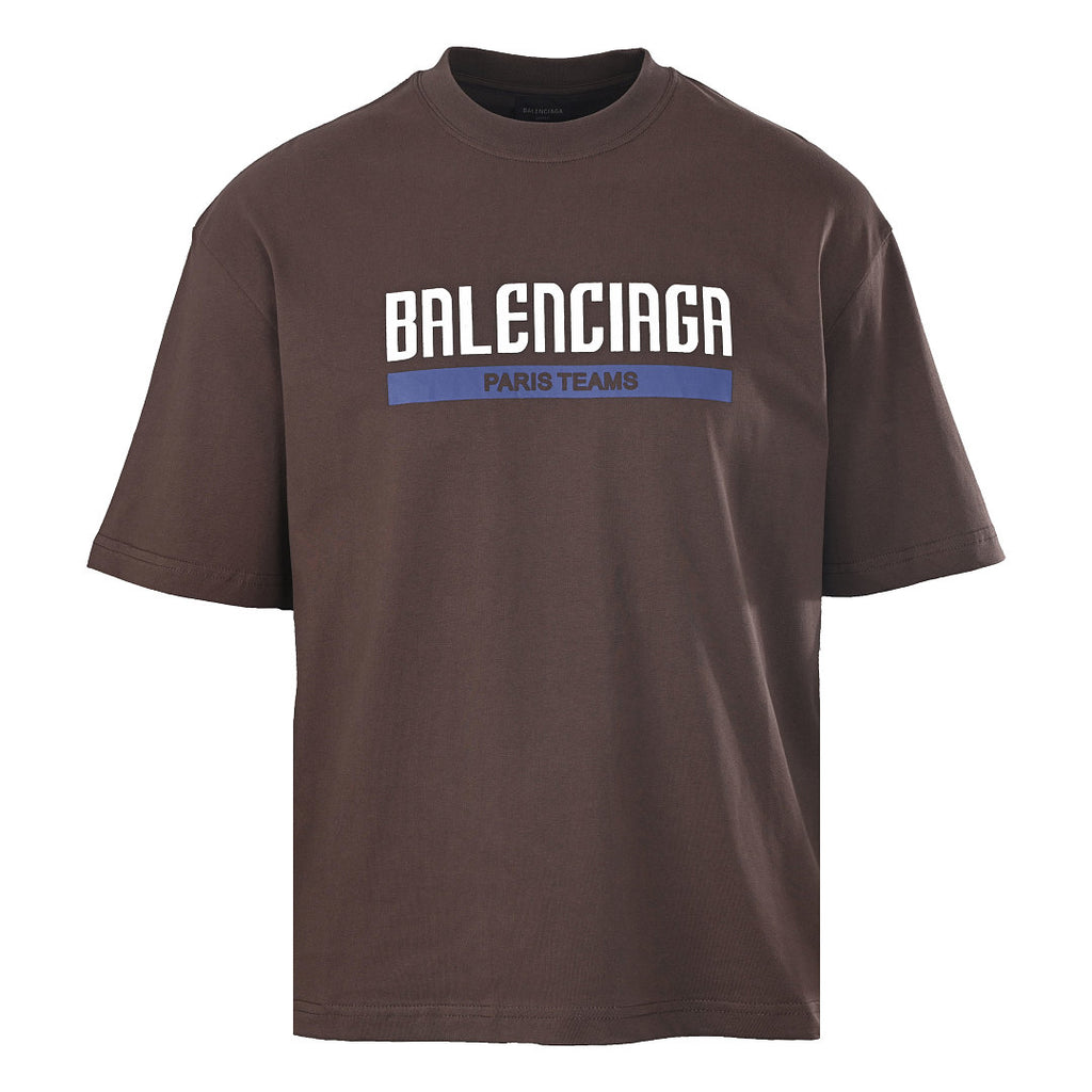 BALENCIAGA T-shirt with blue stripe and letter print