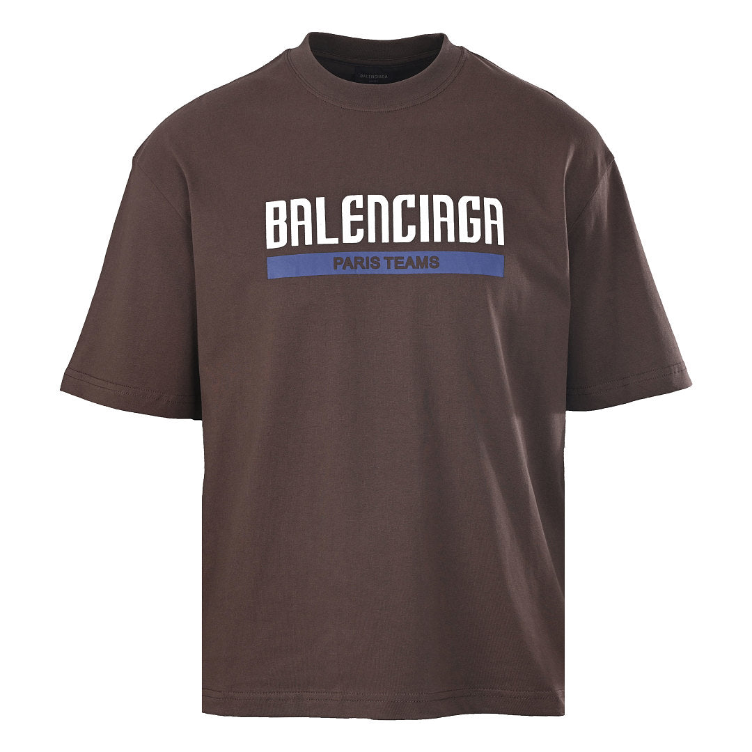 BALENCIAGA T-shirt with blue stripe and letter print