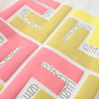 Fendi Roma FF Monogram Color-Block Print T-Shirt — White / Pink & Yellow