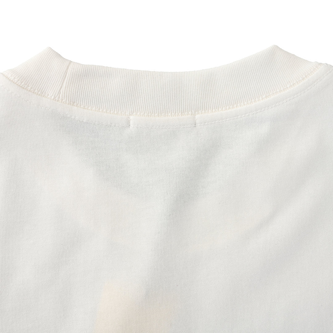 Fendi Roma FF Monogram Color-Block Print T-Shirt — White / Pink & Yellow