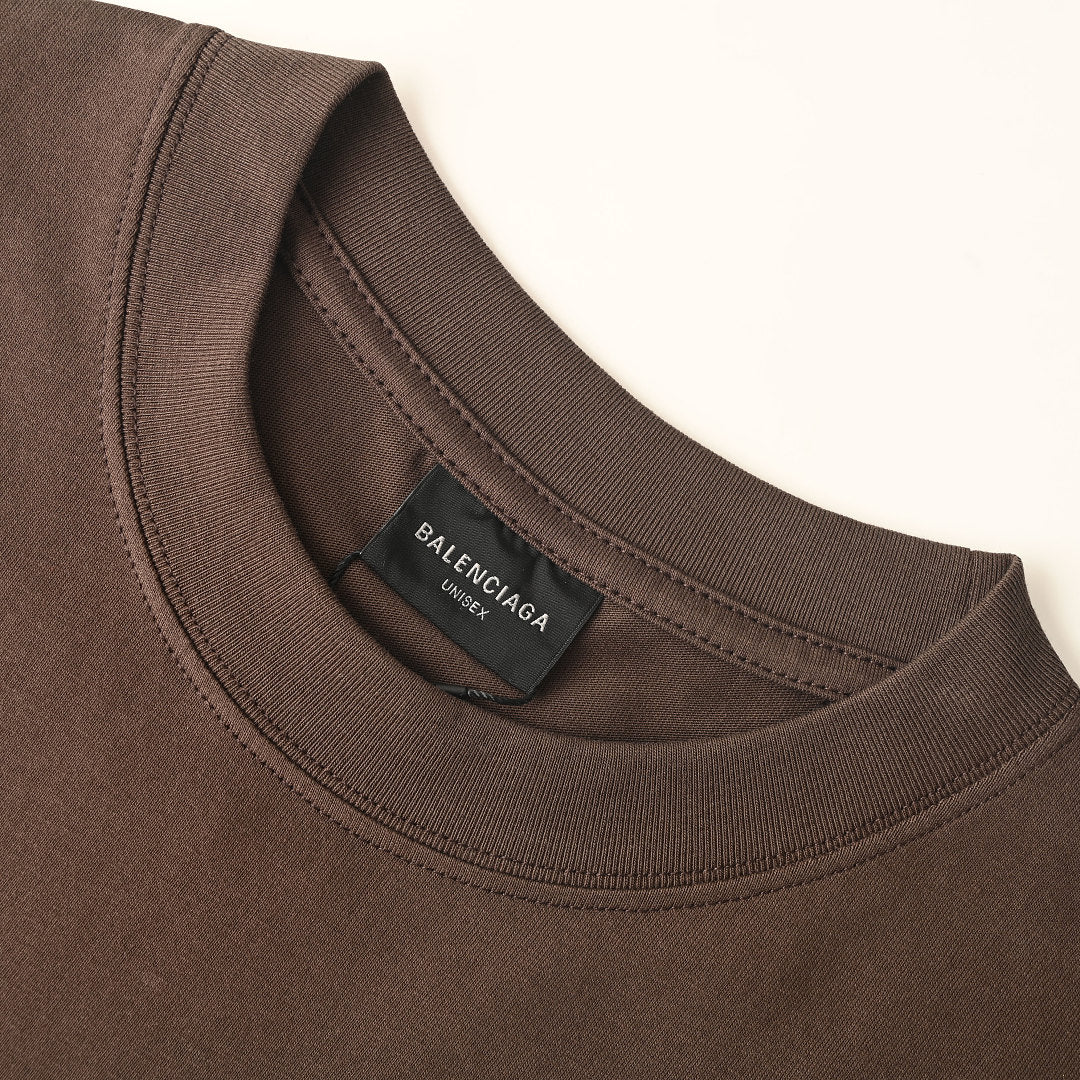 BALENCIAGA T-shirt with blue stripe and letter print