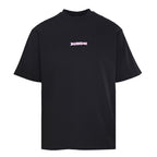 Balenciaga Gothic Metal Logo T-Shirt – Black
